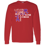 "Hope Faith Love" Lupus Awareness Long Sleeve - The Awareness Store
