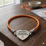 Multiple Sclerosis Awareness Heart Stretch Bracelet - The Awareness Store