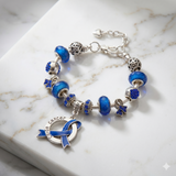 Colon Cancer Awareness Luxury Charm Bracelet - The Awareness Store