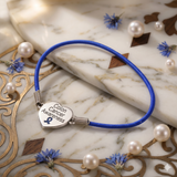 Colon Cancer Awareness Heart Charm Stretch Bracelet - The Awareness Store
