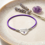Fibromyalgia Awareness Heart Stretch Bracelet - The Awareness Store