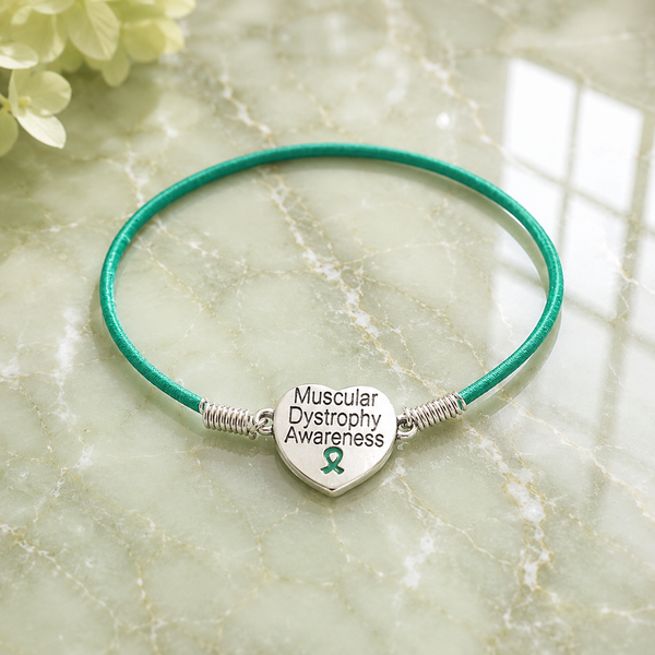 Muscular Dystrophy Awareness Heart Stretch Bracelet - The Awareness Store