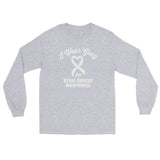 I Wear Gray for Brain Cancer Awareness Long Sleeve T-Shirt