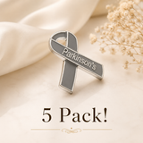 Parkinson’s Awareness Ribbon Pins – 5 Pack