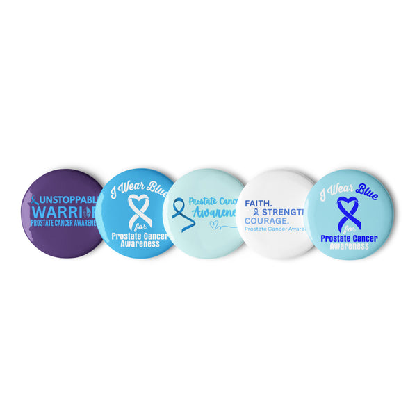 Prostate Button Prostate Cancer Awareness – Set of 5 Pin Buttons | The Awareness Store