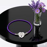 🎁 Epilepsy Awareness Heart Charm Stretch Bracelet (100% off) - The Awareness Store
