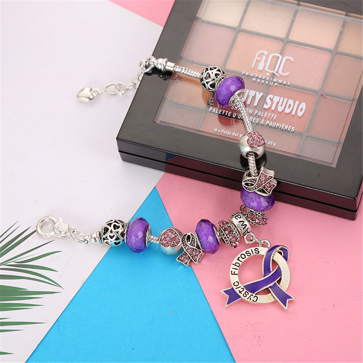 Cystic Fibrosis Awareness Luxury Charm Bracelet