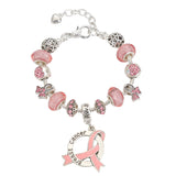 Breast Cancer Awareness Luxury Charm Bracelet