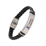 Epilepsy Leather Awareness Bracelet