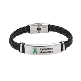 Lymphoma Leather Awareness Bracelet
