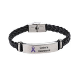 Crohn's Leather Awareness Bracelet