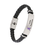 Colitis Leather Awareness Bracelet