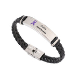 Colitis Leather Awareness Bracelet