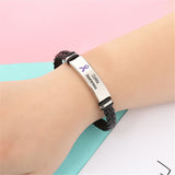 Colitis Leather Awareness Bracelet