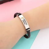 Childhood Cancer Leather Awareness Bracelet - The Awareness Store