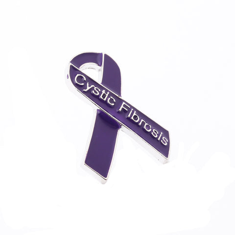 Cystic Fibrosis Awareness Heart Stretch Bracelet - Purple Elastic Band With Silver Charm, 7 Inch - View #4