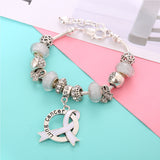 Lung Cancer Awareness Luxury Charm Bracelet