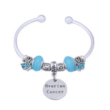 Ovarian Cancer Awareness Charm Bangle Bracelet
