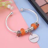 Leukemia Awareness Charm Bangle Bracelet