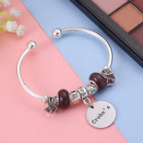 Crohn's Awareness Charm Bangle Bracelet