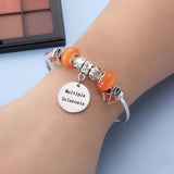 Multiple Sclerosis Awareness Charm Bangle Bracelet