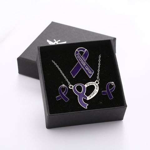 Pancreatic Cancer Awareness Jewelry Set - The Awareness Store