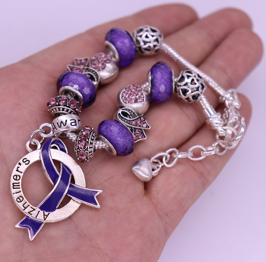 Alzheimer's Awareness Luxury Charm Bracelet