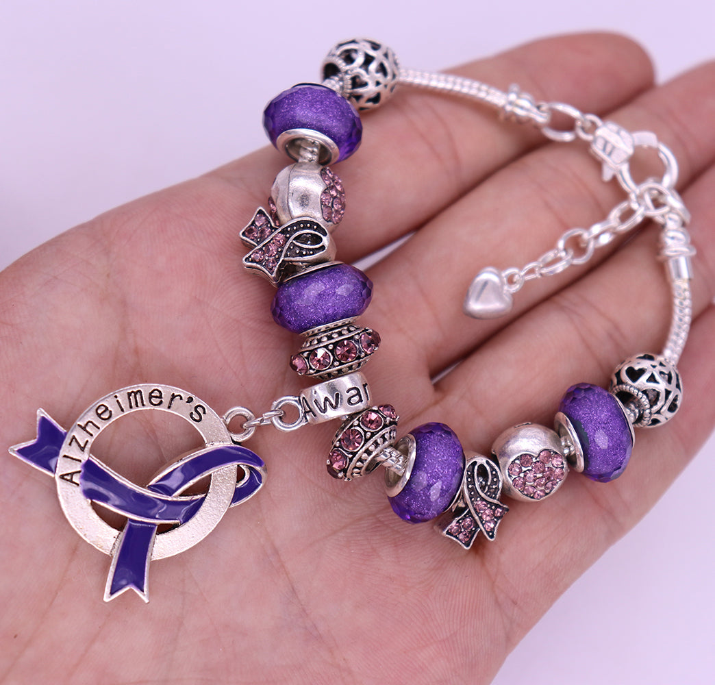 Alzheimer's Awareness Luxury Charm Bracelet