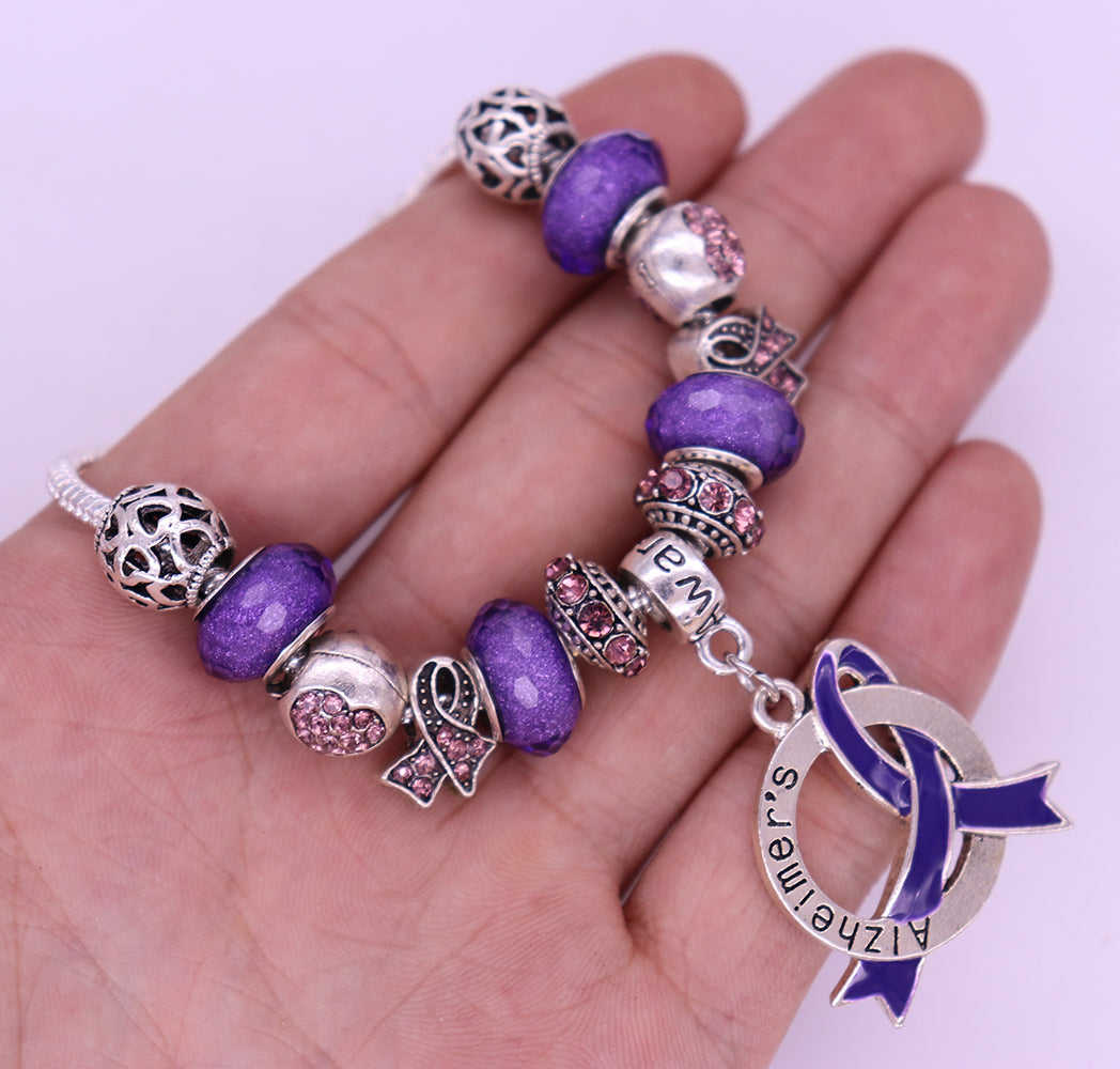 Alzheimer's Awareness Luxury Charm Bracelet