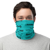 Anxiety Awareness Love and Be Kind Word Pattern Face Mask / Neck Gaiter