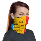 Autism Awareness Love and Be Kind Word Pattern Face Mask / Neck Gaiter