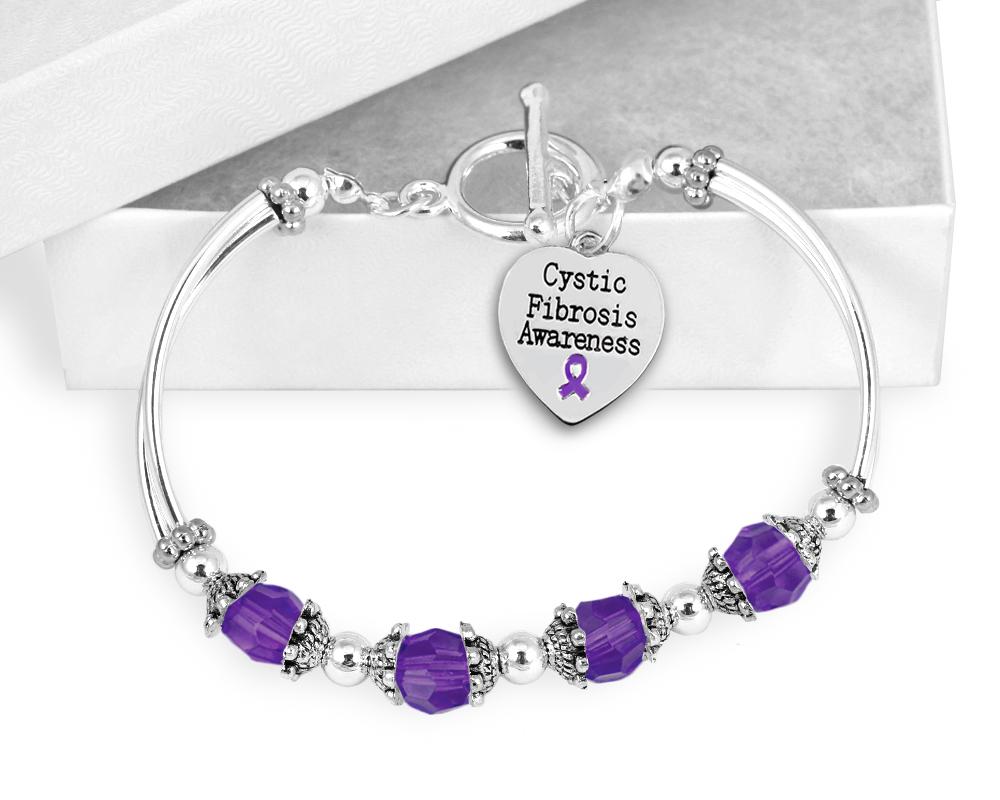 Charm Bracelet Cystic Fibrosis Awareness Bracelet Cystic Fibrosis
