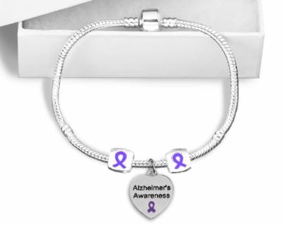 Alzheimer's Awareness Heart Leather Cord Bracelets Wholesale – Fundraising  For A Cause
