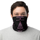 Breast Cancer Awareness Christmas Hope Face Mask / Neck Gaiter