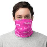 Breast Cancer Awareness Love and Be Kind Word Pattern Face Mask / Neck Gaiter