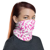 Breast Cancer Awareness Ribbon Pattern Face Mask / Neck Gaiter