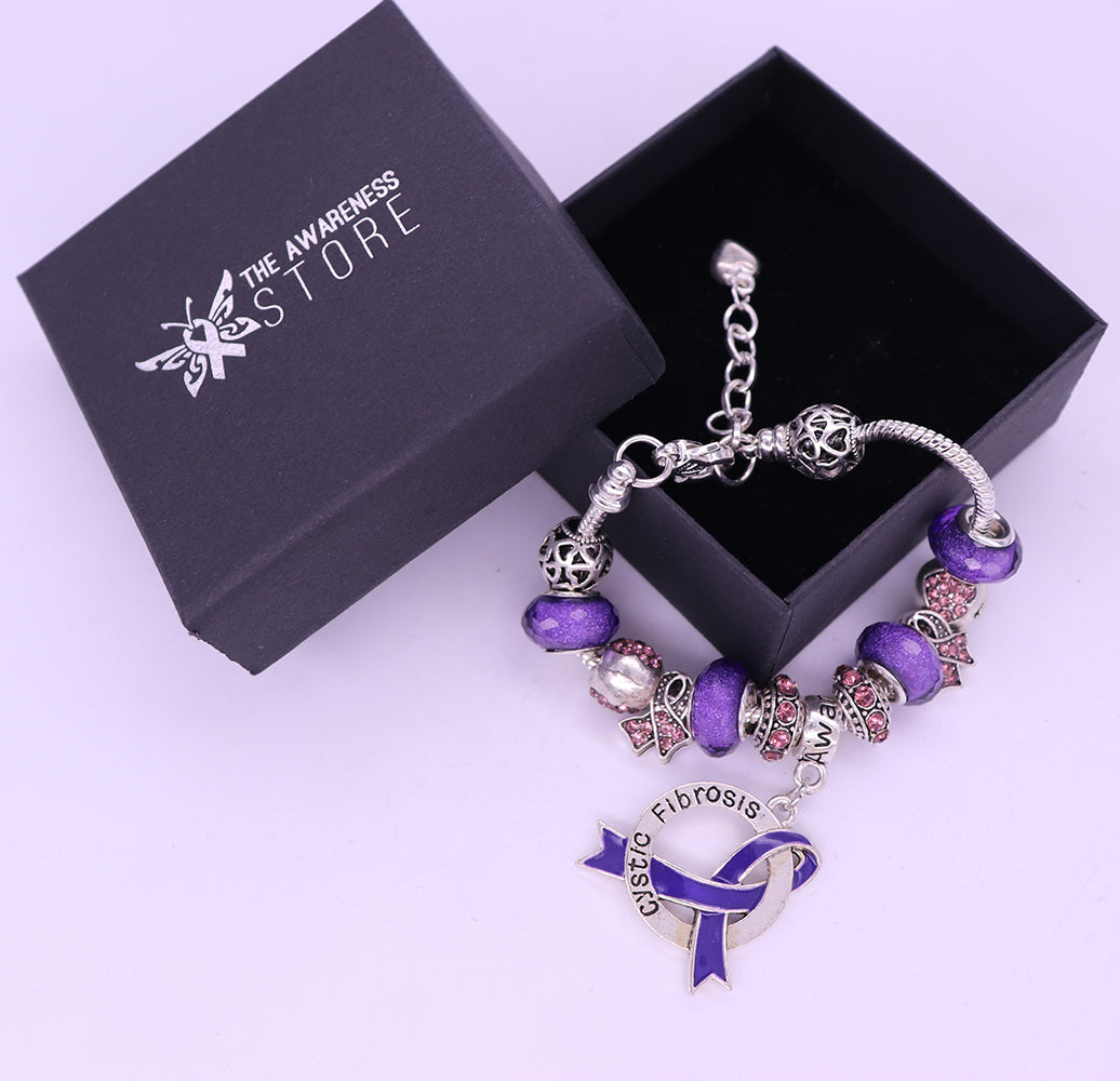 Cystic Fibrosis Awareness Luxury Charm Bracelet