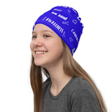 Colon Cancer Awareness Love and Be Kind Word Pattern Face Mask / Neck Gaiter