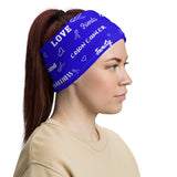 Colon Cancer Awareness Love and Be Kind Word Pattern Face Mask / Neck Gaiter
