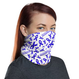 Colon Cancer Awareness Ribbon Pattern Face Mask / Neck Gaiter