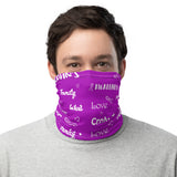 Crohn's Awareness Love and Be Kind Word Pattern Face Mask / Neck Gaiter