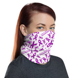 Cystic Fibrosis Awareness Ribbon Pattern Face Mask / Neck Gaiter