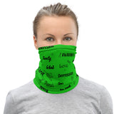 Depression Awareness Love and Be Kind Word Pattern Face Mask / Neck Gaiter