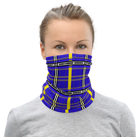 Down Syndrome Awareness Tartan Pattern Face Mask / Neck Gaiter - The Awareness Store