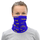 Down Syndrome Awareness Love and Be Kind Word Pattern Face Mask / Neck Gaiter