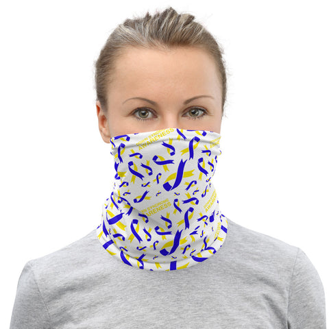 Down Syndrome Awareness Ribbon Pattern Face Mask / Neck Gaiter - The Awareness Store