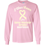 I Wear Cream! Spinal Muscular Atrophy Awareness Long Sleeve T-Shirt