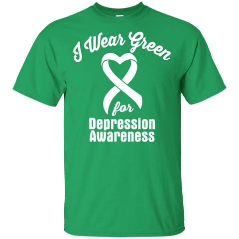 I Wear Green! Depression Awareness T-shirt - The Awareness Store