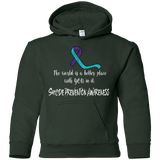 The world is a better place with you in it! Suicide Prevention Awareness KIDS Hoodie