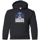 I Wear Teal & Purple for Suicide Awareness! KIDS Hoodie